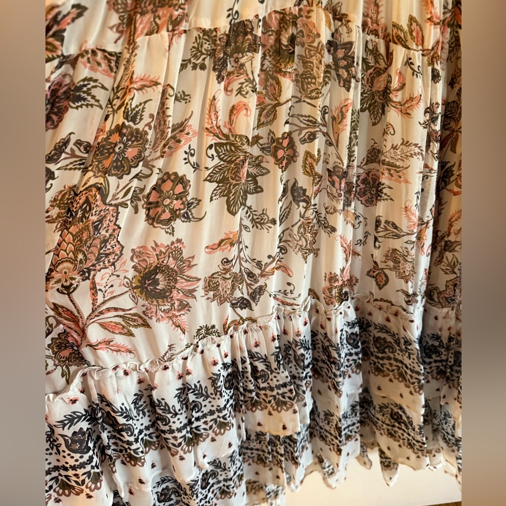 Anthropologie V Neck Long Sleeve Maxi Dress - Picture 5 of 8
